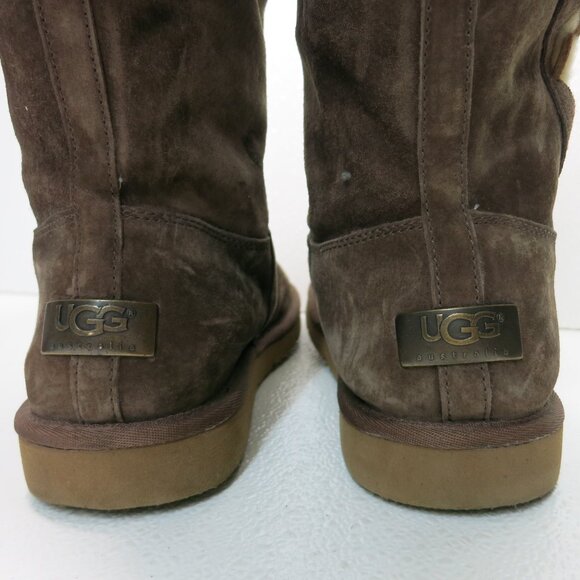 UGG Australia 5163 Upside Brown Corset Suede Leather Insulated Boots Footwear 10 - Picture 6 of 6